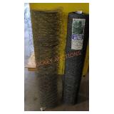 Two rolls galvanized chicken wire