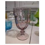 Libbey Pink Plum Glass Goblet