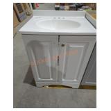 24" white bathroom sink vanity