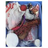 Christmas Decor Tote Lot