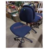 Two Blue Swivel Office Chair