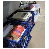 Three crates of books