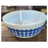 Blue Polka Dot Print Pyrex Bowl