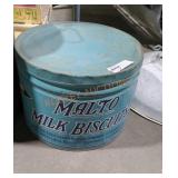 Vintage malto milk biscuit tin