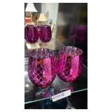 Pair of Pink Decorative Wine Glasses