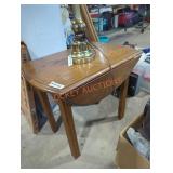 Wood Drop-Leaf Side Table