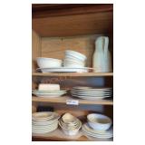 Kitchen cabinet dish lot