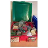 Christmas ornament tote lot