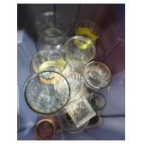 Clear Glass Tote Lot