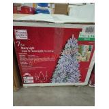 7.5 ft starry light Fraser fir flocked led prelit