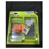 Ryobi Round Shank Black Oxide Drill Bit Set