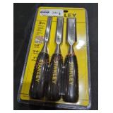 Stanley 3 PC wood chisel set