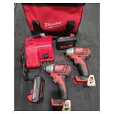 Milwaukee M18 Compact 2-Tool Combo Kit TWO 1/4"