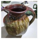 Handmade pottery pitcher