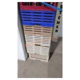 Large amount of dishwasher washing crates