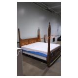 King size four poster bed with memory foam