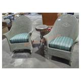 Pair of Whicker Outdoor Chairs