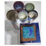 Pottery Mugs & Coasters Pieces