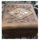 Decorative wooden hand carved box