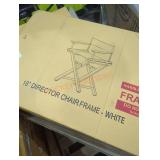 1 white 18" director chair frame only