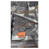 MSI Gray beveled 3in Hexagon 12.13in x10.51in