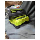 Ryobi 40v 4 ah battery and charger