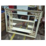 Mirror Back Ornate Framed Wall Shelves