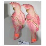 Vintage MCM Pair of Chalkware Parrots