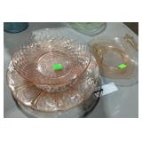 Pink Depression Glass Dishes