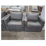 Pair of Matching Woven Outdoor Chairs