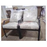 Pair of Matching Outdoor Ottoman Chairs