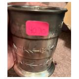 Vintage collapsible, silver drinking cup