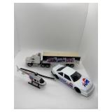 Pepsi semi race car helicopter diecast