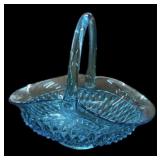 9 x 11 " Tiara Blue Glass Basket