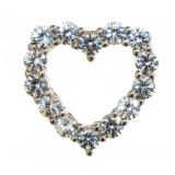 Quality 2.50 ct White Sapphire Heart Necklace