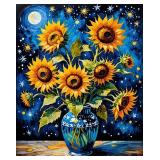 Sunflower Starry Night 2 Canvas Van Gogh LTD