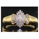 Marquise Cut Diamond Accented Ring