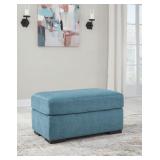 Ashley Keerwick Teal Ottoman