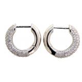 Brilliant 1.00 ct VS Lab Diamond Hoop Earrings