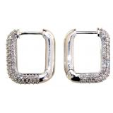 1.00 ct VS Diamond Geometric Hoop Earrings