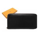 HERMES Black Leather Wallet