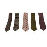 Burberry 5 Pieces Fashion Necktie 100% Silk