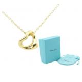 18k Gold Tiffany & Co. Mini Open Heart Necklace