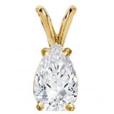 14kt Gold 2.04 ct Pear Cut Lab Diamond Pendant