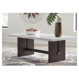 ASHLEY BURKHAUS 52" MARBLE TOP COFFEE TABLE