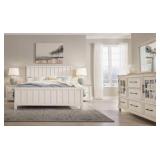 Shaybrock King  Bed Mirrored Dresser & Nightstand