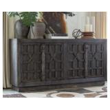 Ashley Roseworth 72-in Black Accent Cabinet