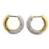 Brilliant 1.00 ct VS Lab Diamond Hoop Earrings