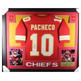 Autographed Isiah Pacheco Custom Framed Jersey