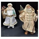 Pair 10 ï¿½ Paper Mache Santaï¿½s